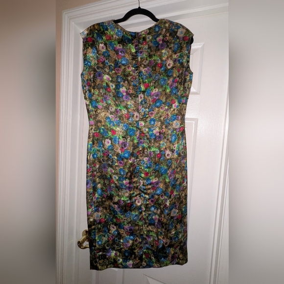 Vintage Mid Century  (50s  Or‎ 60s (?)) Floral Sheath Dress - Picture 2 of 10